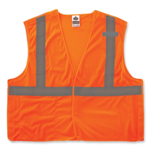 Picture of GloWear 8215BA-S Single Size Class 2 Economy Breakaway Mesh Vest, Polyester, 2X-Large, Orange, Ships in 1-3 Business Days