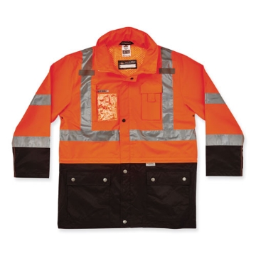 Picture of GloWear 8386 Class 3 Hi-Vis Outer Shell Jacket, Polyester, Small, Orange, Ships in 1-3 Business Days