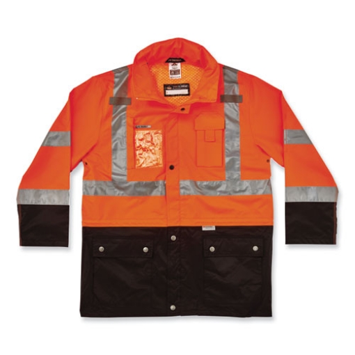 Picture of GloWear 8386 Class 3 Hi-Vis Outer Shell Jacket, Polyester, X-Large, Orange, Ships in 1-3 Business Days