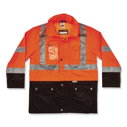 Picture of GloWear 8386 Class 3 Hi-Vis Outer Shell Jacket, Polyester, 3X-Large, Orange, Ships in 1-3 Business Days
