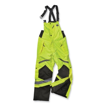 Picture of GloWear 8928 Class E Hi-Vis Insulated Bibs, X-Large, Lime, Ships in 1-3 Business Days