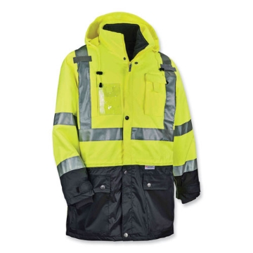 Picture of GloWear 8388 Class 3/2 Hi-Vis Thermal Jacket Kit, X-Large, Lime, Ships in 1-3 Business Days