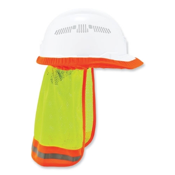Picture of GloWear 8005 Hi-Vis Hard Hat Neck Shade, 20 x 12.5, Lime, Ships in 1-3 Business Days