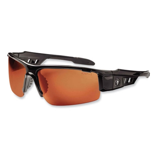 Picture of Skullerz Dagr Safety Glasses, Black Nylon Impact Frame, Polarized Copper Polycarbonate Lens, Ships in 1-3 Business Days