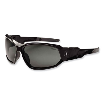 Picture of Skullerz Loki Safety Glasses/Goggles, Black Nylon Impact Frame,Polarized Smoke Polycarbonate Lens, Ships in 1-3 Business Days