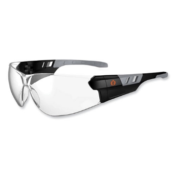 Picture of Skullerz Saga Frameless Safety Glasses, Black Nylon Impact Frame, Anti-Fog Clear Polycarb Lens, Ships in 1-3 Business Days