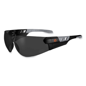 Picture of Skullerz Saga Frameless Safety Glasses, Matte Black Nylon Impact Frame, Smoke Polycarbonate Lens, Ships in 1-3 Business Days