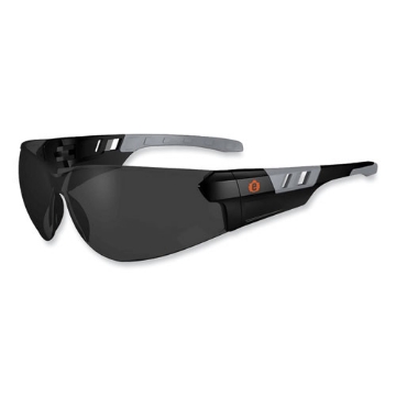 Picture of Skullerz Saga Frameless Safety Glasses, Black Nylon Impact Frame, Anti-Fog Smoke Polycarb Lens, Ships in 1-3 Business Days