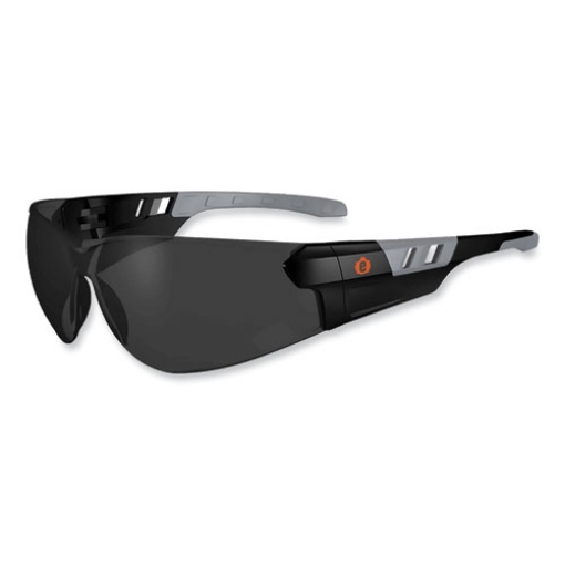 Picture of Skullerz Saga Frameless Safety Glasses, Black Nylon Impact Frame, Anti-Fog Smoke Polycarb Lens, Ships in 1-3 Business Days