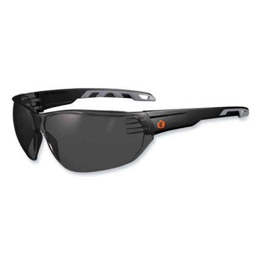 Picture of Skullerz Vali Frameless Safety Glasses, Matte Black Nylon Impact Frame, Smoke Polycarbonate Lens, Ships in 1-3 Business Days