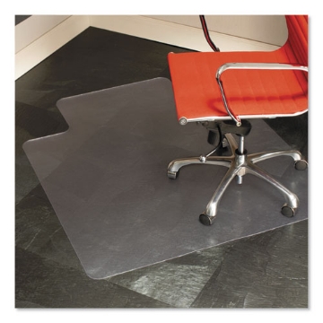 Picture of EverLife Chair Mat for Hard Floors, Heavy Use, Rectangular with Lip, 45 x 53, Clear