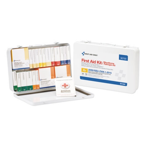 Picture of Unitized Ansi Class A Weatherproof First Aid Kit For 75 People, 36 Pieces, Metal Case