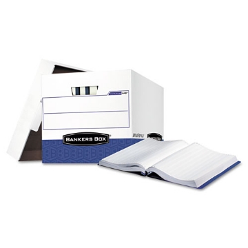 Picture of Data-Pak Storage Boxes, Letter Files, 13.75" X 17.75" X 13", White/blue, 12/carton