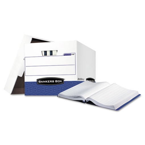 Picture of Data-Pak Storage Boxes, Letter Files, 13.75" X 17.75" X 13", White/blue, 12/carton