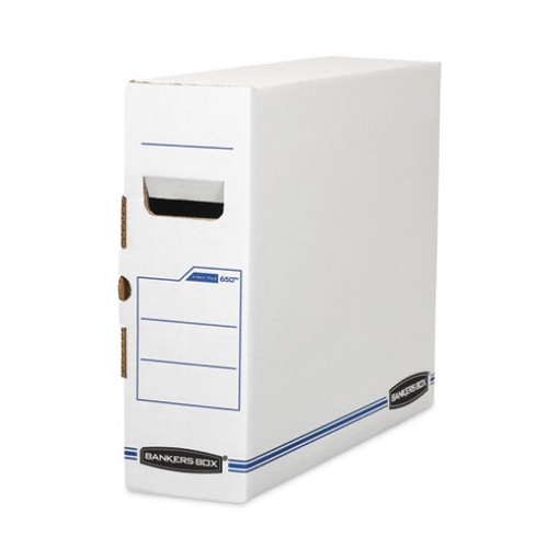 Picture of X-Ray Storage Boxes, 5" X 18.75" X 14.88", White/blue, 6/carton