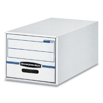 Picture of Stor/drawer Basic Space-Savings Storage Drawers, Letter Files, 14" X 25.5" X 11.5", White/blue, 6/carton
