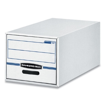Picture of Stor/drawer Basic Space-Savings Storage Drawers, Legal Files, 16.75" X 19.5" X 11.5", White/blue, 6/carton