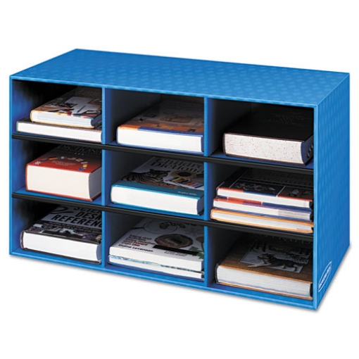 Picture of CLASSROOM LITERATURE SORTER, 9 COMPARTMENTS, 28.25 X 13 X 16, BLUE