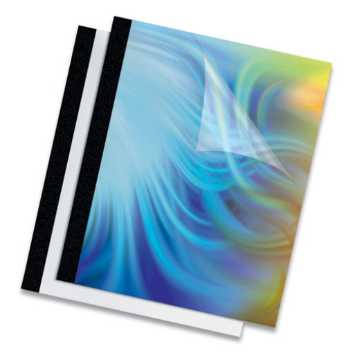 Picture of Thermal Binding System Presentation Covers, Clear, 31 to 60 Sheet Capacity, 11 x 8.5, Unpunched, 10/Pack