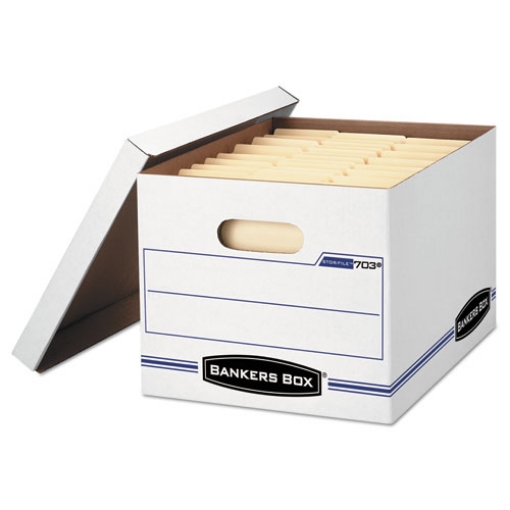 Picture of Stor/file Storage Box, Letter/legal Files, 12.5" X 16.25" X 10.5", White, 6/pack