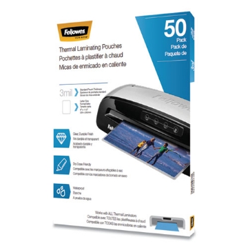 Picture of Thermal Laminating Pouches, 3 Mil, 9" X 11.5", Matte Clear, 50/pack