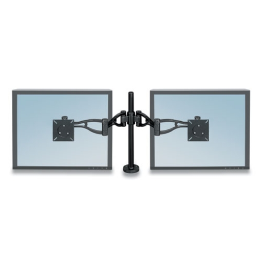 Picture of Professional Series Depth Adjustable Dual Monitor Arm, 360 Deg Rotation, 37 Deg Tilt, 360 Deg Pan, Black, Supports 24 Lb