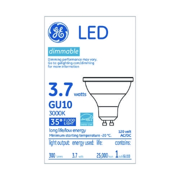 Picture of LED MR16 GU10 Dimmable Warm White Flood Light, 3.7 W
