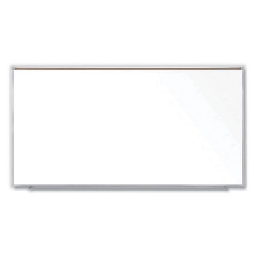 Picture of Magnetic Porcelain Whiteboard with Satin Aluminum Frame and Map Rail, 120.59 x 60.47, White Surface, Ships in 7-10 Bus Days