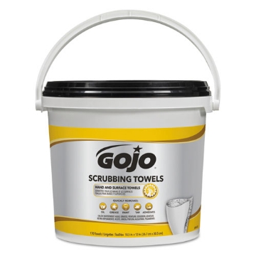 Picture of Scrubbing Towels, Hand Cleaning, Orange Scent, White/Yellow, 170/Bucket, 2 Buckets/Carton
