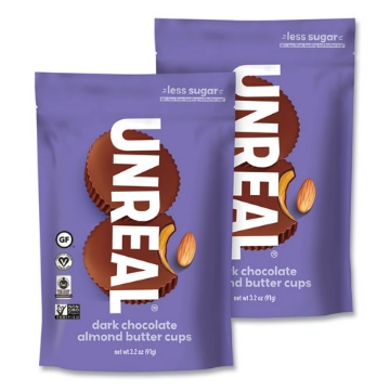 Picture of Chocolate Almond Butter Cups, 3.2 oz Bag, 2/Carton, Ships in 1-3 Business Days
