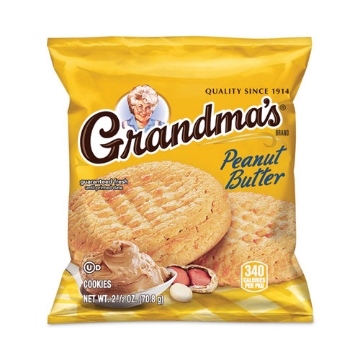 Picture of Homestyle Peanut Butter Cookies, 2.5 Oz Pack, 2 Cookies/pack, 60 Packs/carton, Ships In 1-3 Business Days