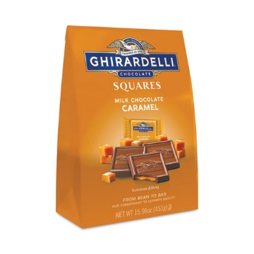 Picture of Milk Chocolate And Caramel Chocolate Squares, 15.96 Oz Bag, Ships In 1-3 Business Days
