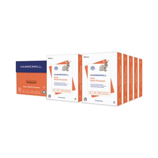 Picture of Fore Multipurpose Print Paper, 96 Bright, 24 lb Bond Weight, 8.5 x 11, White, 500 Sheets/Ream, 10 Reams/Carton