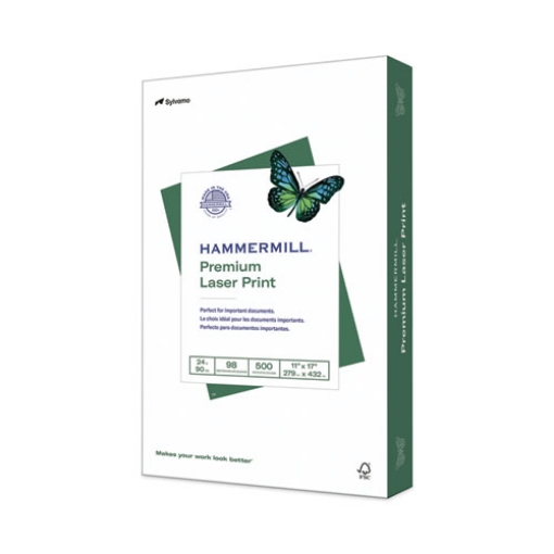 Picture of Premium Laser Print Paper, 98 Bright, 24 lb Bond Weight, 11 x 17, White, 500/Ream