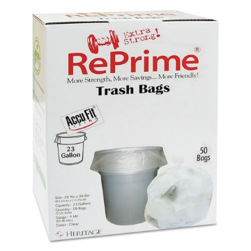 Picture of Linear Low Density Can Liners with AccuFit Sizing, 23 gal, 0.9 mil, 28" x 45", Clear, 50 Bags/Box, 6 Boxes/Carton