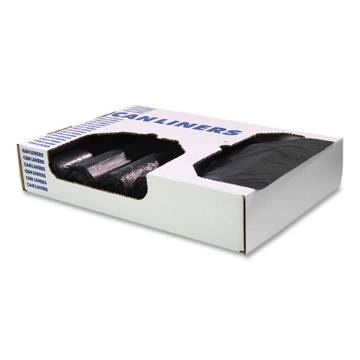 Picture of High-Density Coreless Can Liners,12-16Gal,8Mic,24x33,Black,50 Bags/Rl,20 Rls/Ct