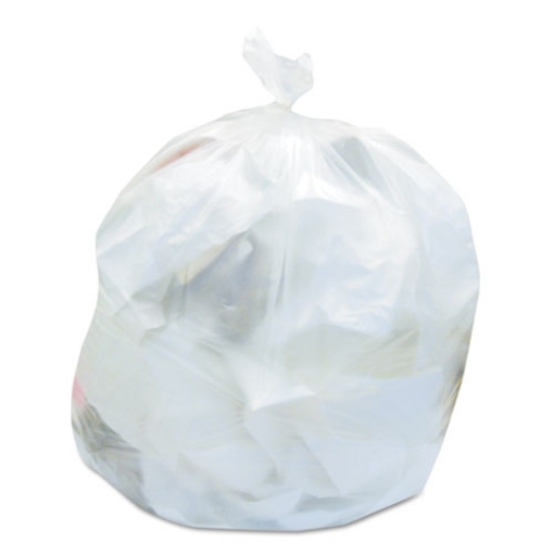 Picture of High-Density Waste Can Liners, 30 gal, 8 mic, 30" x 37", Natural, 25 Bags/Roll, 20 Rolls/Carton