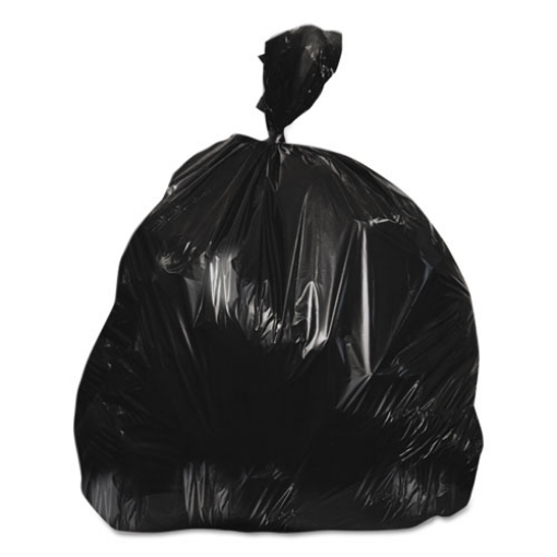 Picture of High-Density Waste Can Liners, 45 gal, 16 mic, 40" x 48", Black, 250/Carton