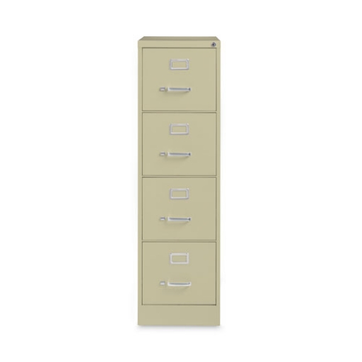 Picture of Vertical Letter File Cabinet, 4 Letter-Size File Drawers, Putty, 15 x 26.5 x 52
