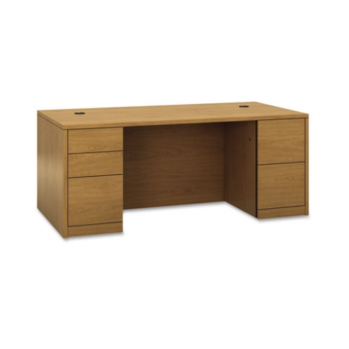 Picture of 10500 Series Double Pedestal Desk With Full Pedestals, 72" X 36" X 29.5", Harvest