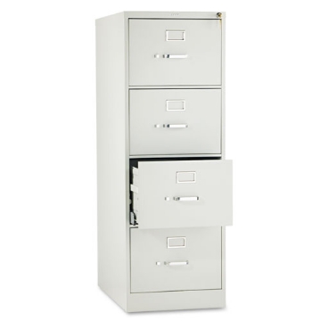 Picture of 510 Series Vertical File, 4 Legal-Size File Drawers, Light Gray, 18.25" X 25" X 52"