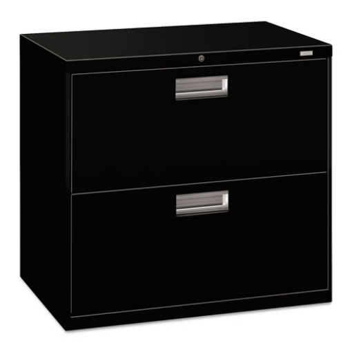 Picture of Brigade 600 Series Lateral File, 2 Legal/letter-Size File Drawers, Black, 30" X 18" X 28"