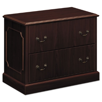 Picture of 94000 Series Lateral File, 2 File Drawers, Mahogany, 37.5" X 20.5" X 29.5"