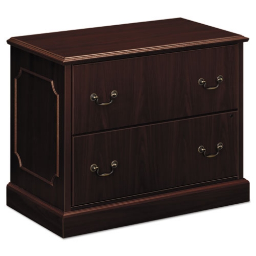 Picture of 94000 Series Lateral File, 2 File Drawers, Mahogany, 37.5" X 20.5" X 29.5"