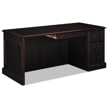 Picture of 94000 Series "l" Workstation Desk For Return On Left, 66" X 30" X 29.5", Mahogany