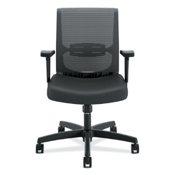 Picture of Convergence Mid-Back Task Chair, Swivel-Tilt, Supports Up To 275 Lb, 15.75" To 20.13" Seat Height, Black