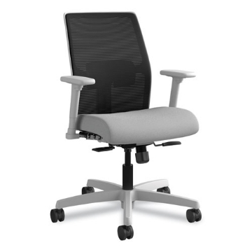 Picture of Ignition 2.0 4-Way Stretch Low-Back Mesh Task Chair, Supports Up To 300 Lb, Frost Seat, Charcoal Back, Titanium Base