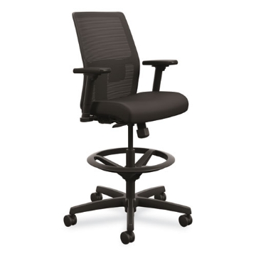 Picture of Ignition 2.0 Ilira-Stretch Mesh Back Task Stool, Supports Up To 300 Lb, 23" To 32" Seat Height, Black