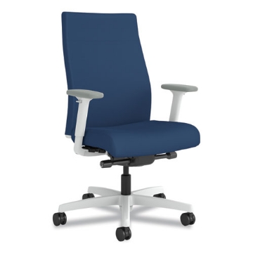 Picture of Ignition 2.0 Upholstered Mid-Back Task Chair, 17" to 21.5" Seat Height, Elysian Vinyl Seat/Back, Designer White Base