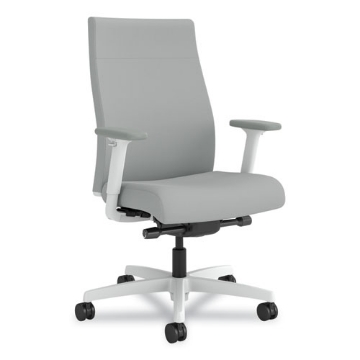 Picture of Ignition 2.0 Upholstered Mid-Back Task Chair, 17" to 21.5" Seat Height, Flint Vinyl Seat/Back, Designer White Base